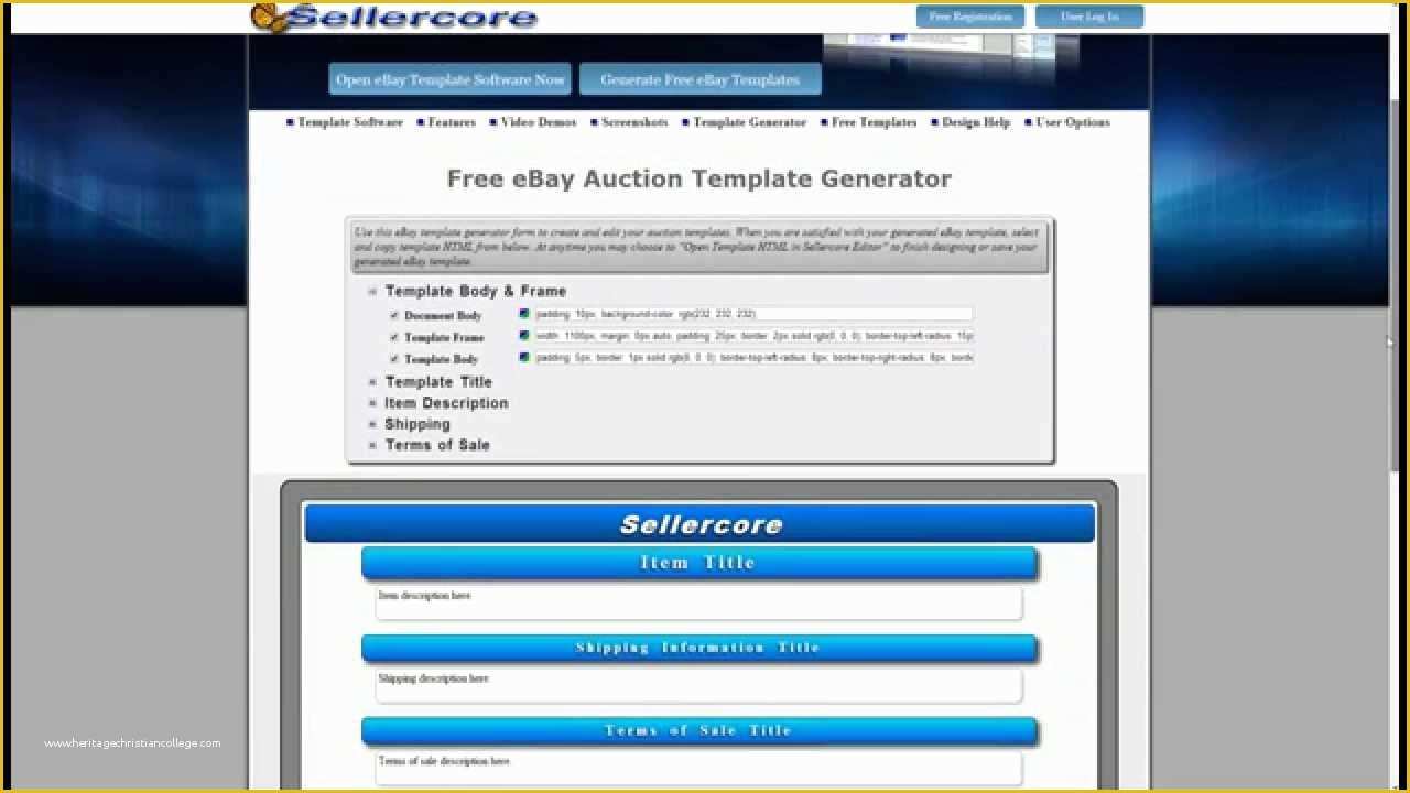 Create Ebay Template Free Of How to Make Money Ebay Using Free Generator for HTML