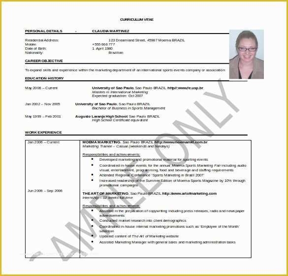 Create Free Cv Template Of 26 Word Professional Resume Template Free Download
