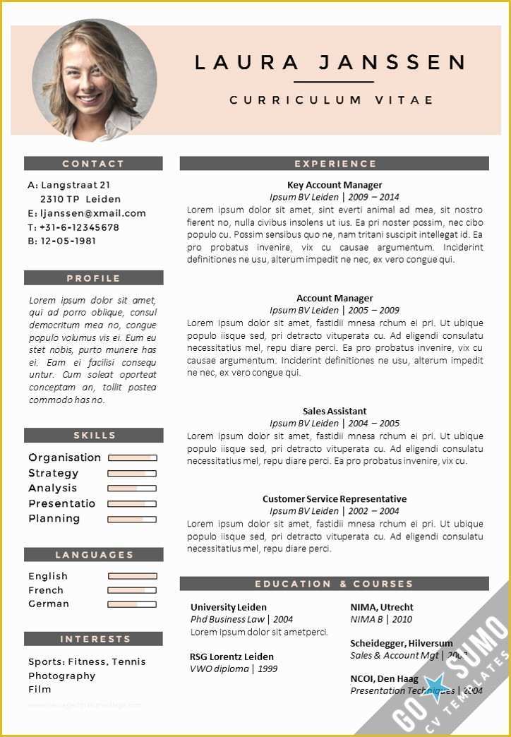 Create Free Cv Template Of Cv Template Milan Go Sumo Cv Template