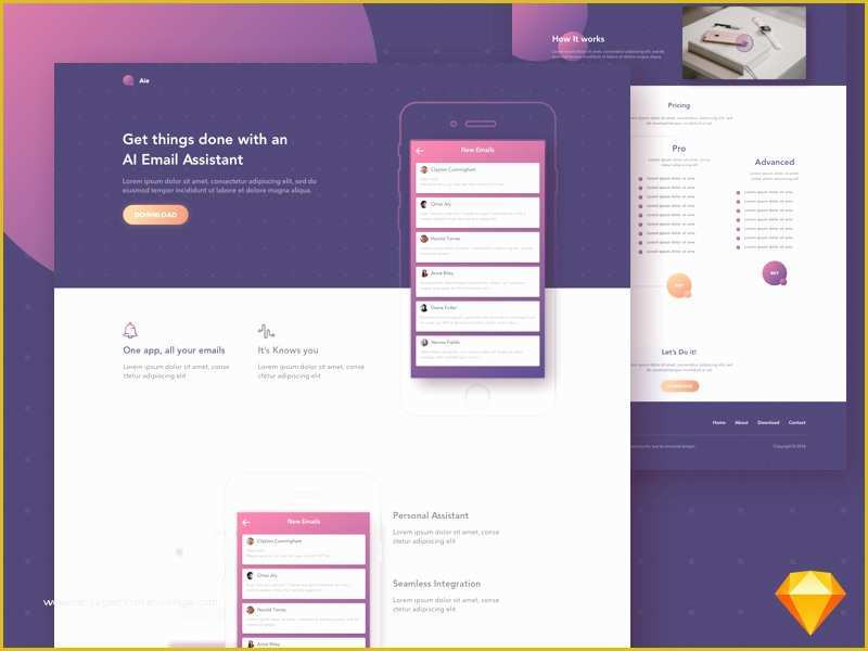 Create Free Landing Page Templates Of Aie Free App Landing Page Template Freebie Download