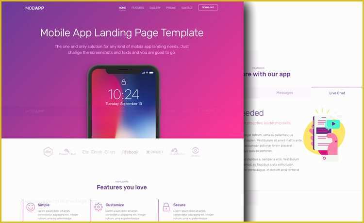 Create Free Landing Page Templates Of Creative Free Bootstrap 4 App Landing Page Template with