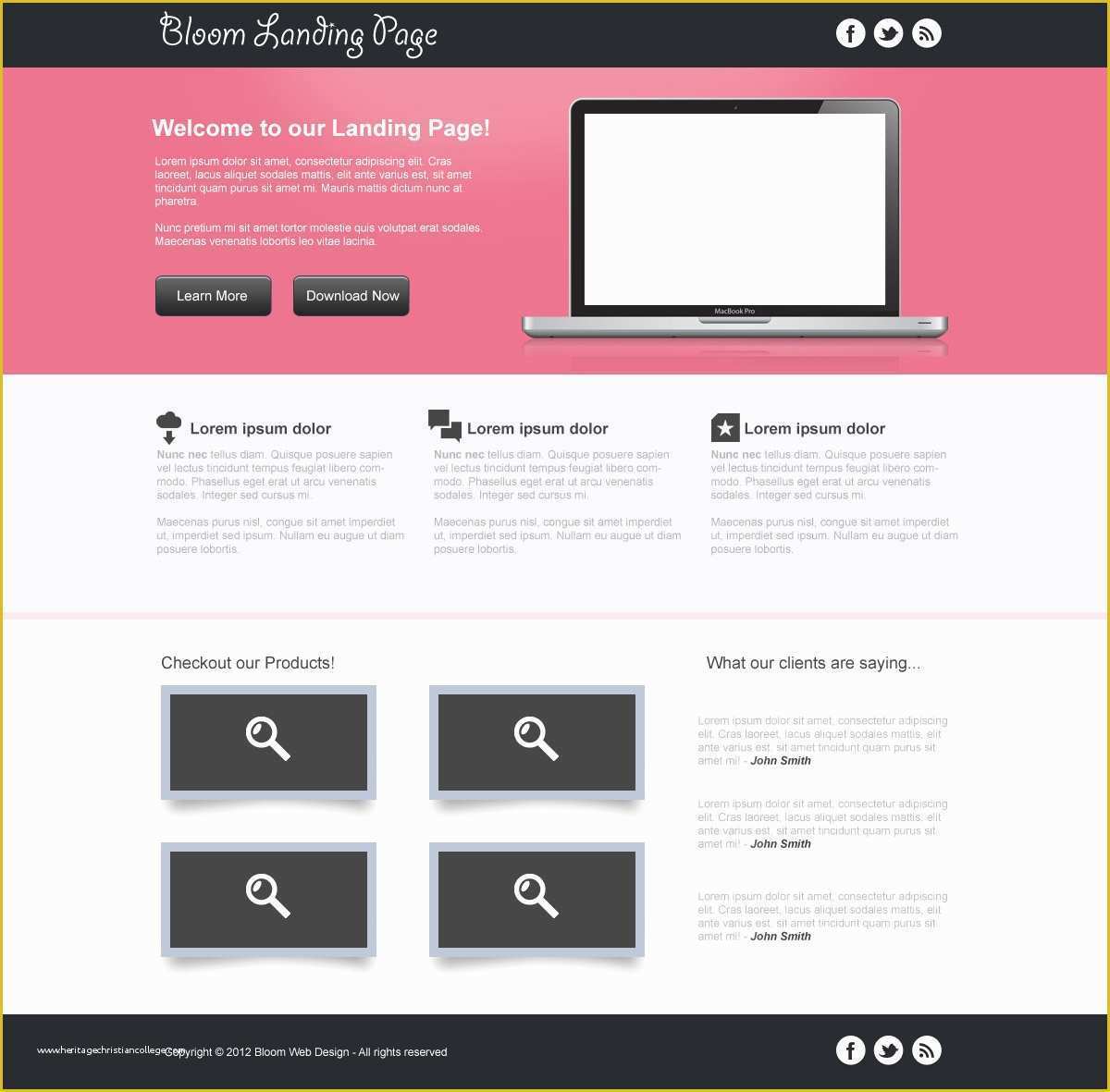 Create Free Landing Page Templates Of Design A Clean Landing Page Template In Shop Free