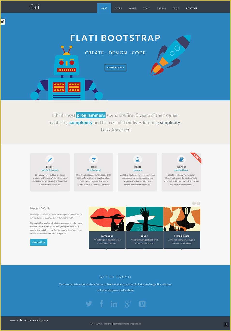 Create Free Website Template Of 17 Best Flat Design Website Templates