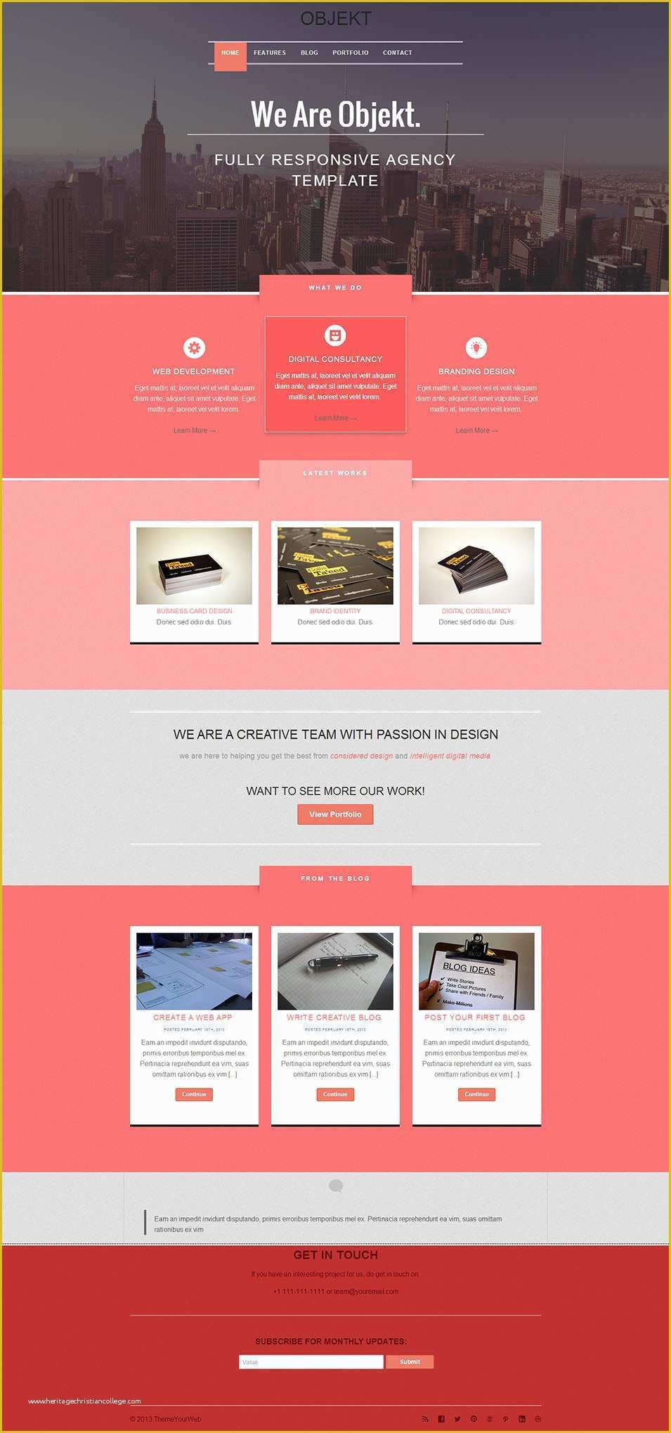 Create Free Website Template Of 17 Best Flat Design Website Templates