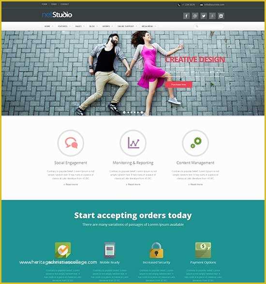 Create Free Website Template Of 50 Best Flat Design Website Templates Free & Premium