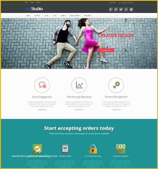 Create Free Website Template Of 50 Best Flat Design Website Templates Free &amp; Premium