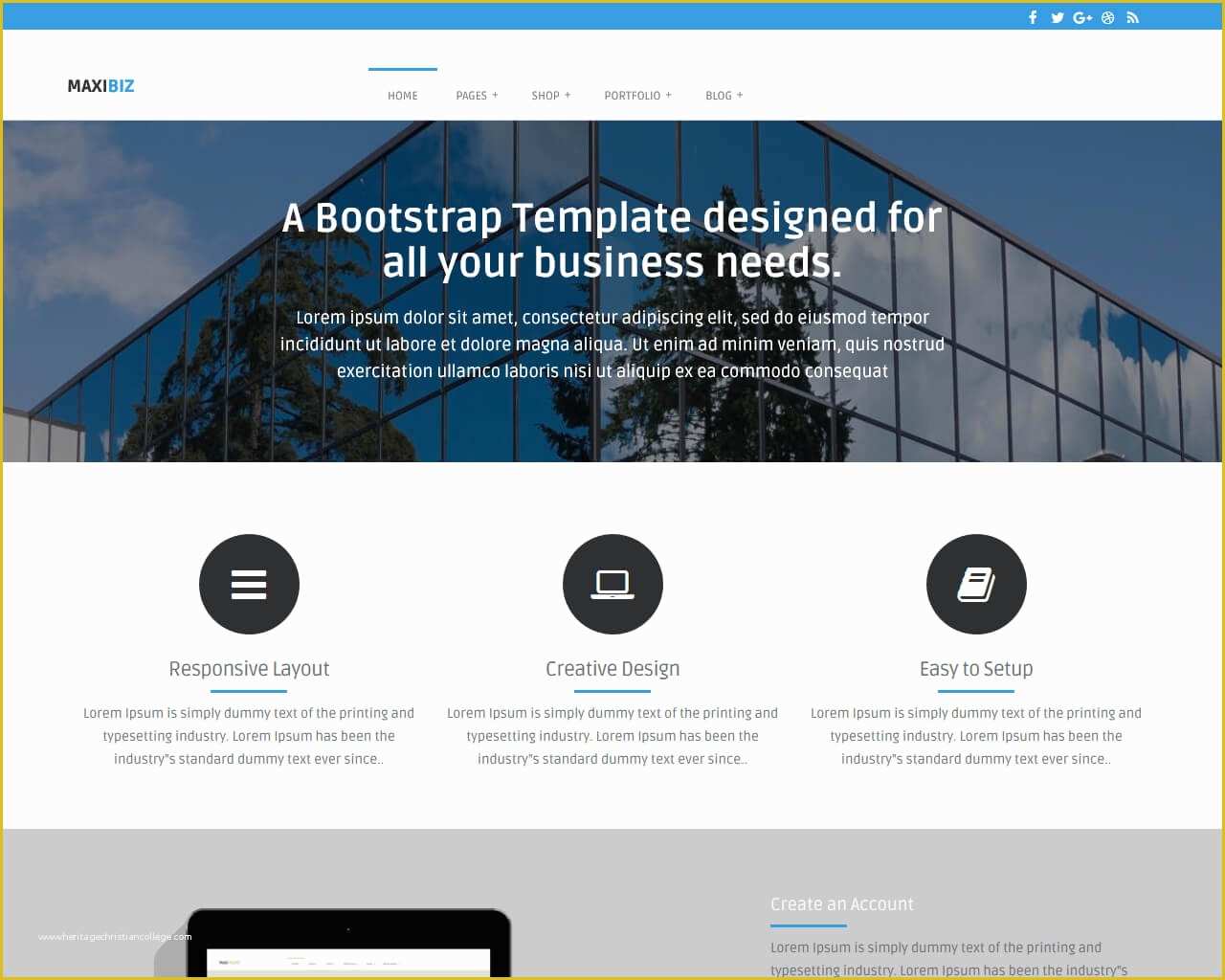 Create Free Website Template Of Bootstrap Templates Templatemag