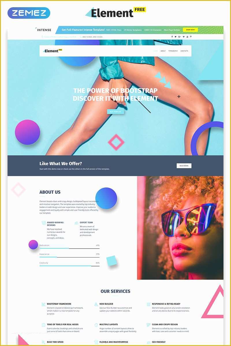 Create Free Website Template Of Free Responsive Design Agency Template
