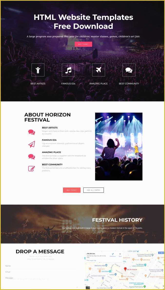 Create Free Website Template Of HTML Website Templates