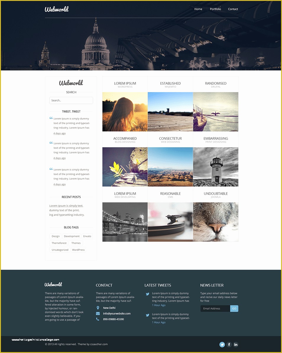 Create Free Website Template Of Professional Free Corporate Web Design Template Psd