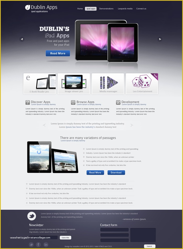 Create Free Website Template Of Professional Website Design Template for Ipad and iPhone