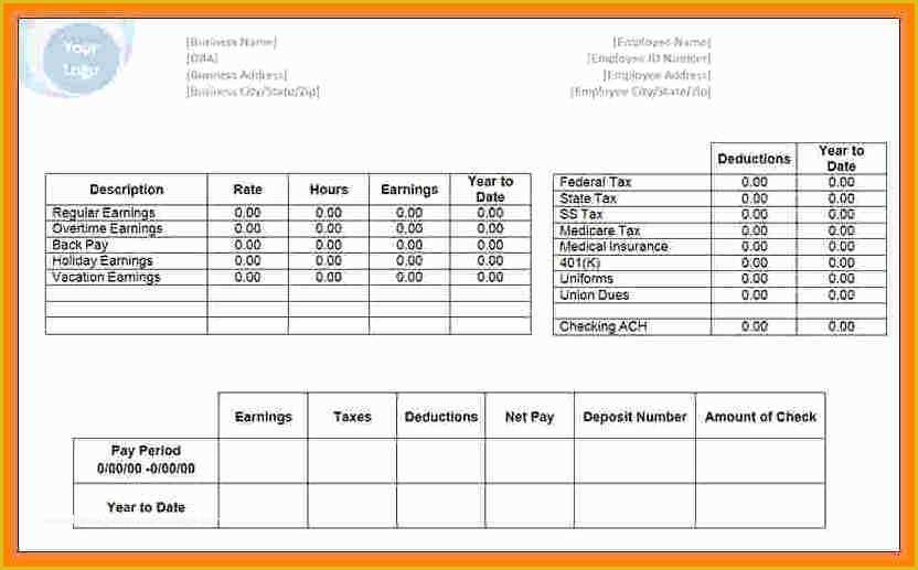 Create Paycheck Stub Template Free Of 11 Paychex Pay Stub Template