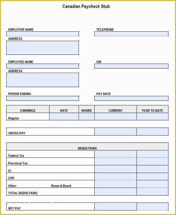 Create Paycheck Stub Template Free Of 15 Payroll Stubs Templates Free