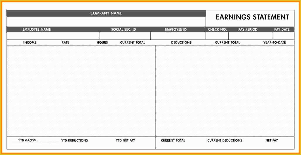 Create Paycheck Stub Template Free Of 5 Free Paycheck Stub Template Word