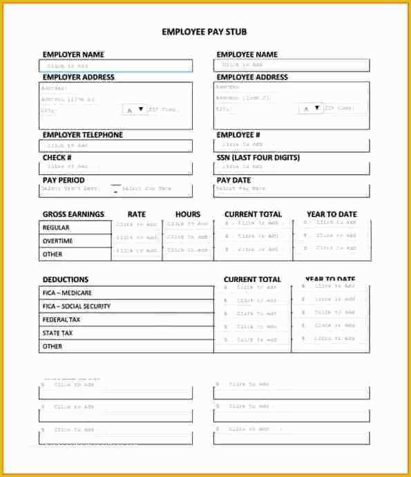 35 Create Paycheck Stub Template Free