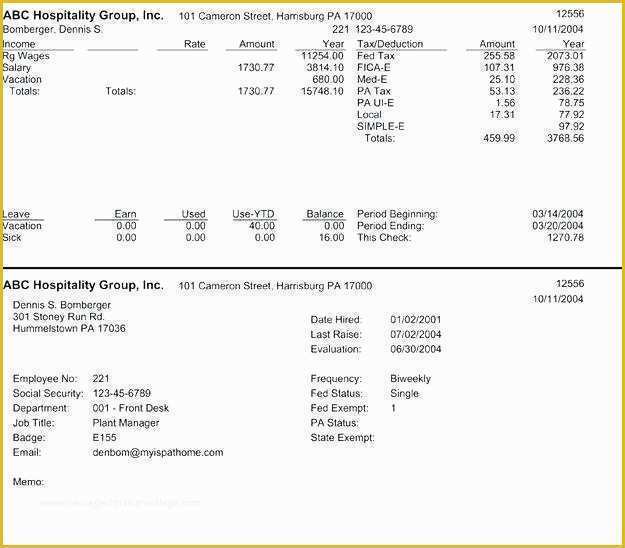 Create Paycheck Stub Template Free Of Create Check Stub Template Fake Stubs Free Best Templates