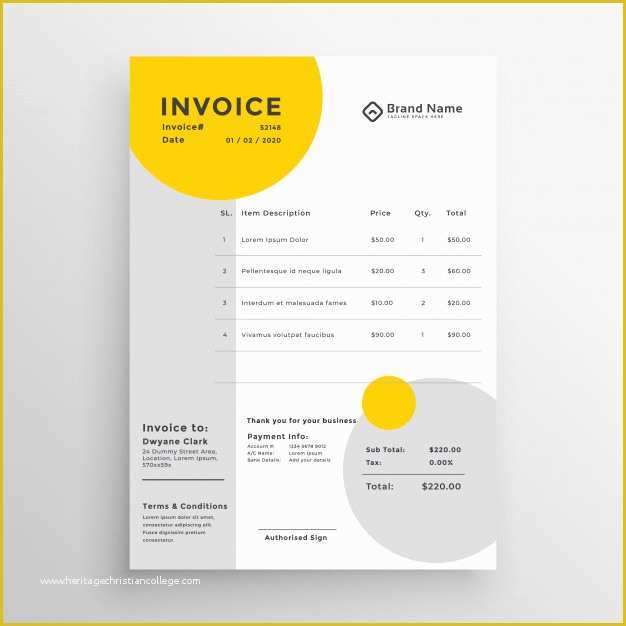 Creative Invoice Template Free Download Of Creative Clean Invoice Template Design Vector