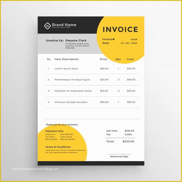 Creative Invoice Template Free Download Of Professional Creative Vector Invoice Template Design