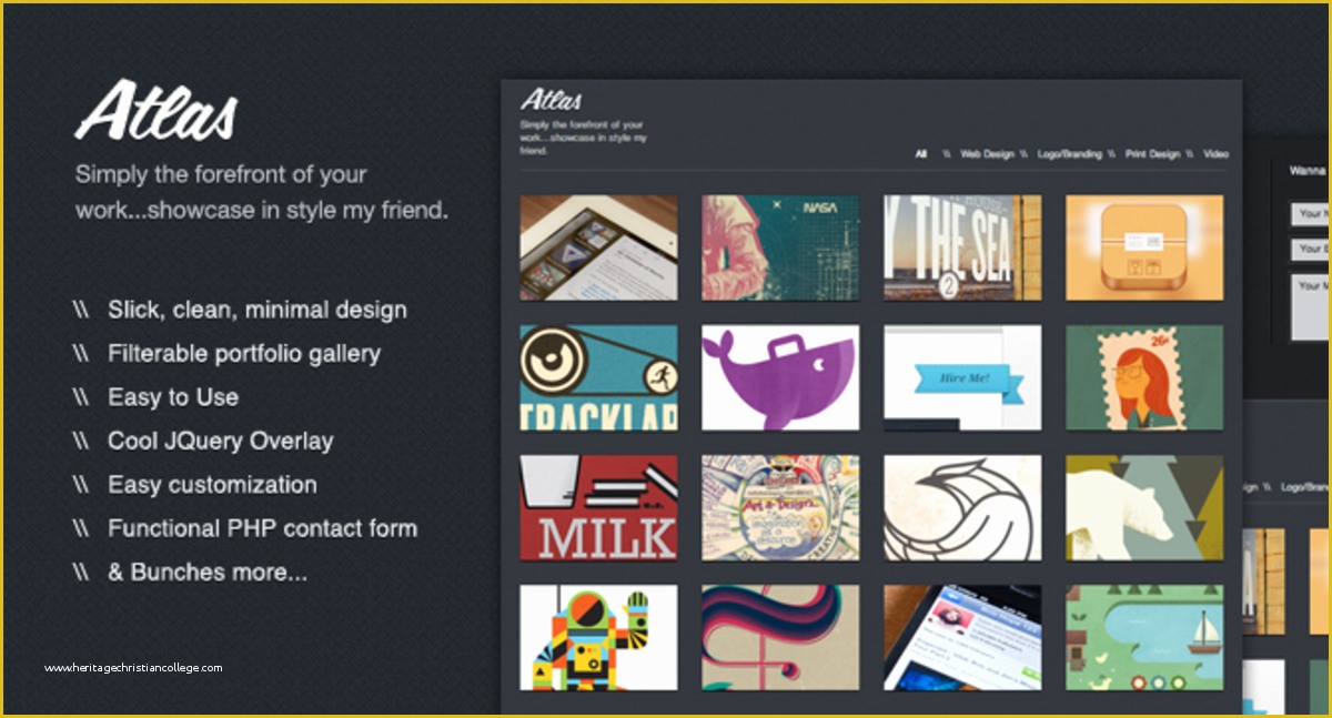 Creative Portfolio Template Free Of atlas Free Creative Portfolio Template HTML & Psd