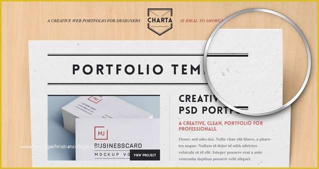 Creative Portfolio Template Free Of Charta Psd Creative Portfolio Design