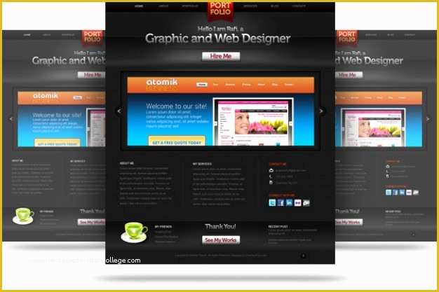 Creative Portfolio Template Free Of Creative Portfolio Website Psd Template Psd File