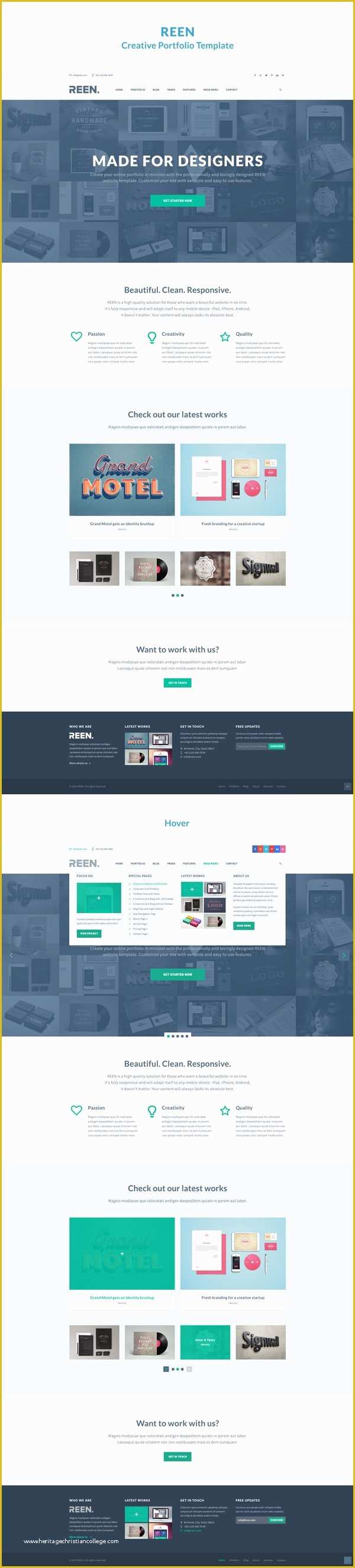 Creative Portfolio Template Free Of Free Free Psd Creative Portfolio Bootstrap 3 Template Psd