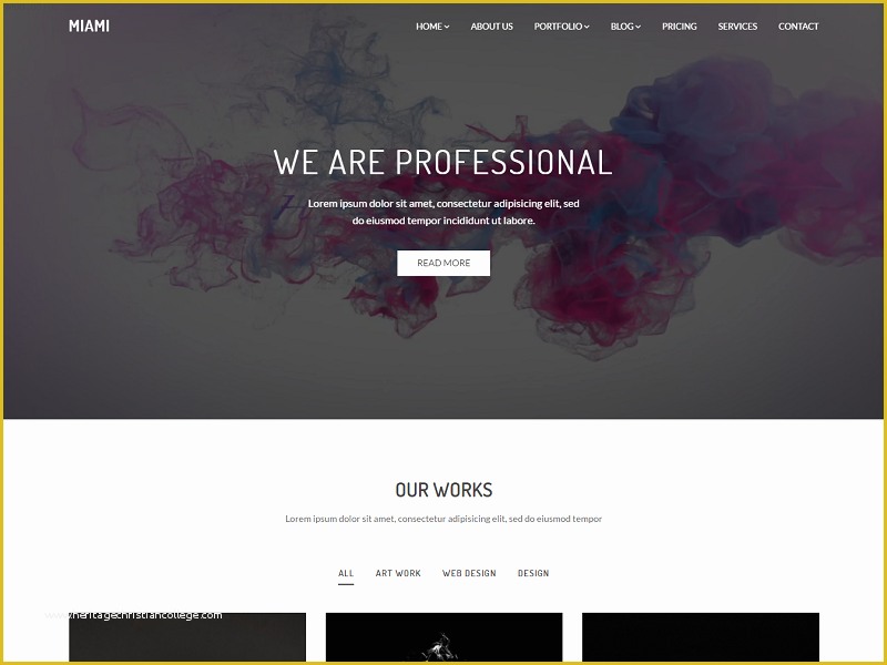 Creative Portfolio Template Free Of Miami Creative Minimal Portfolio Template Dev Items Llc