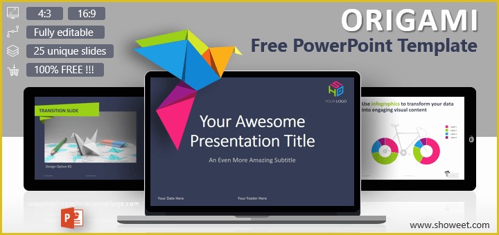 Creative Powerpoint Templates Free Of origami Creative Powerpoint Template