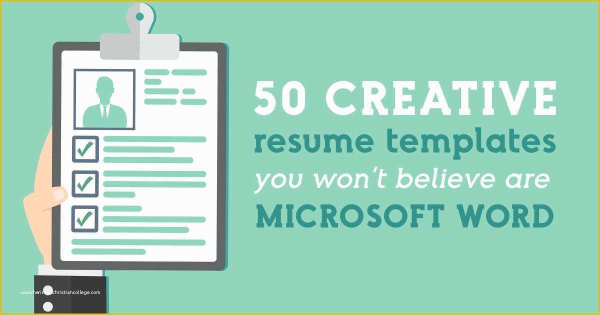 Creative Resume Templates for Word Free Of 50 Creative Resume Templates You Won T Believe are