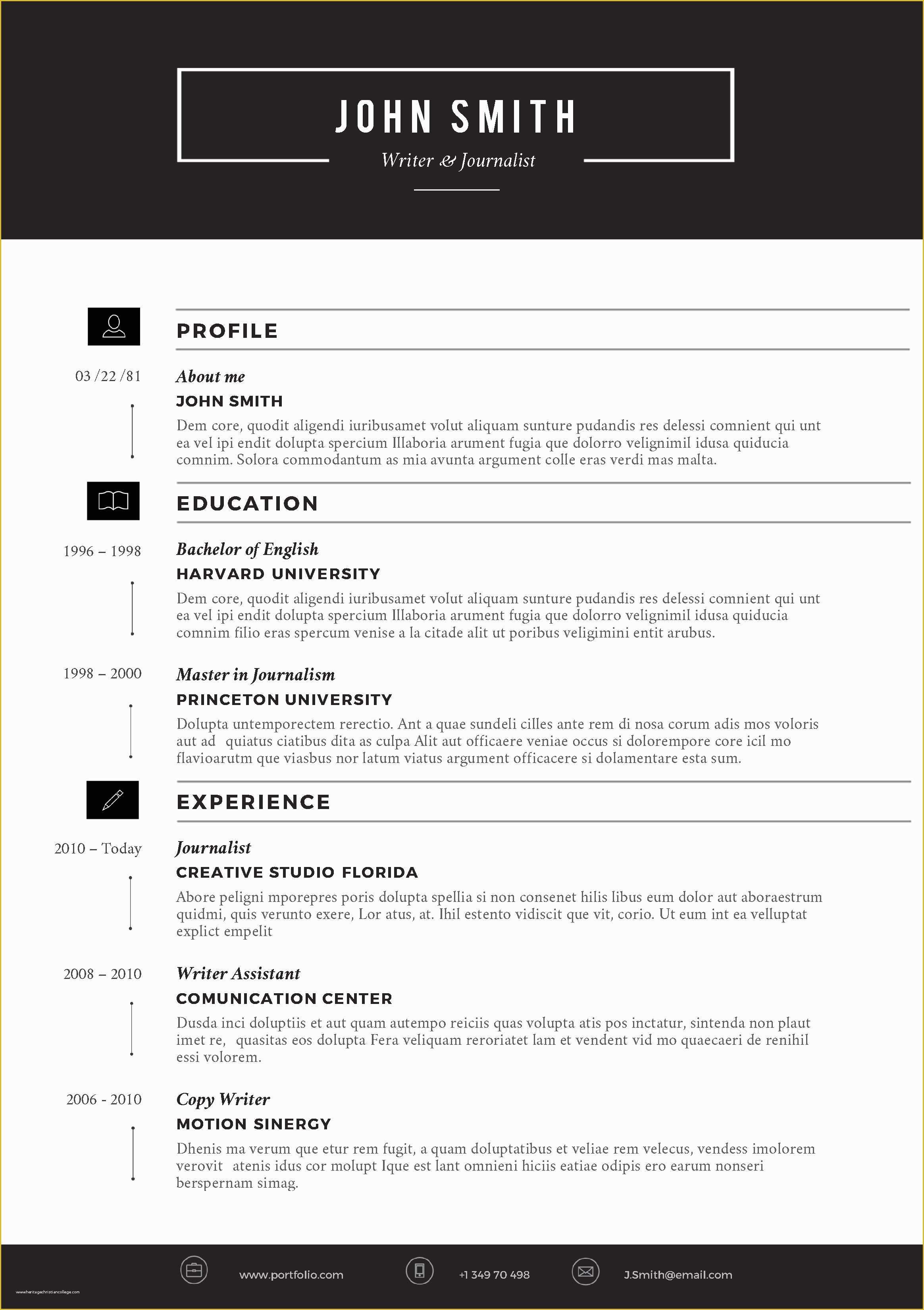 Creative Resume Templates for Word Free Of Creative Resume Template by Cvfolio Resumes