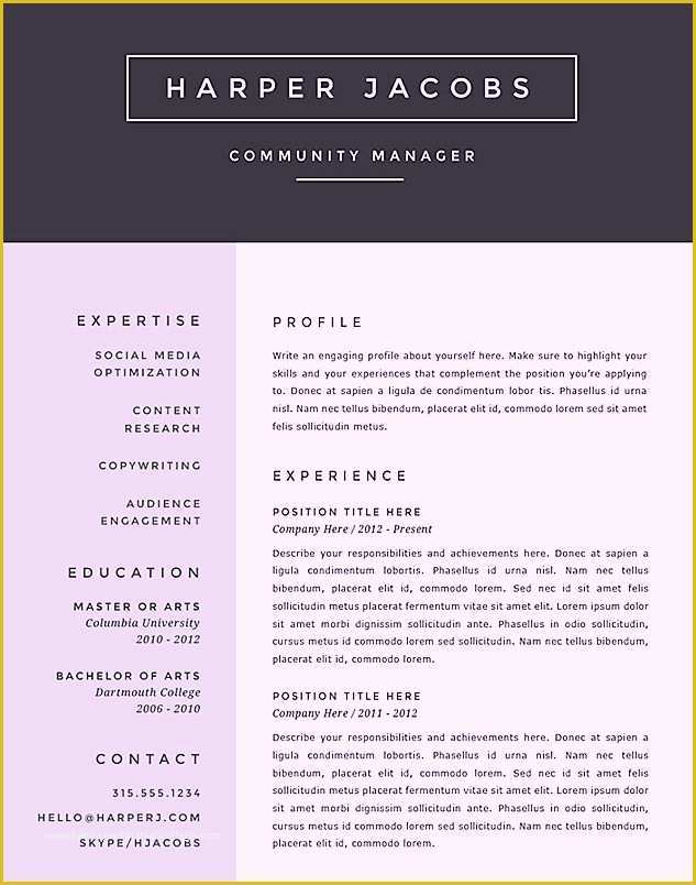 Creative Resume Templates for Word Free Of Free Creative Microsoft Word Resume Templates