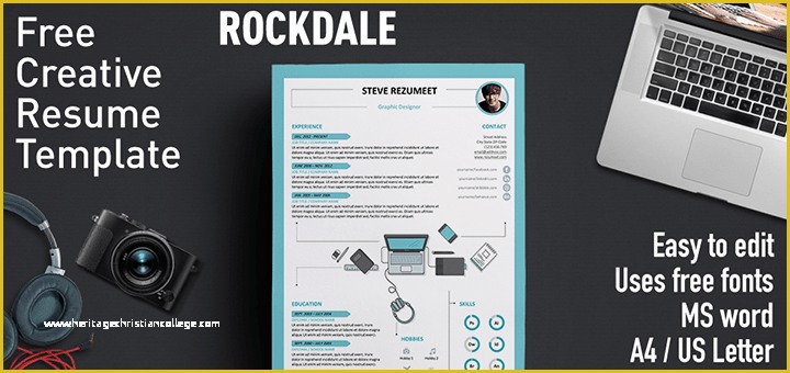 Creative Resume Templates for Word Free Of Rockdale Creative Resume Template