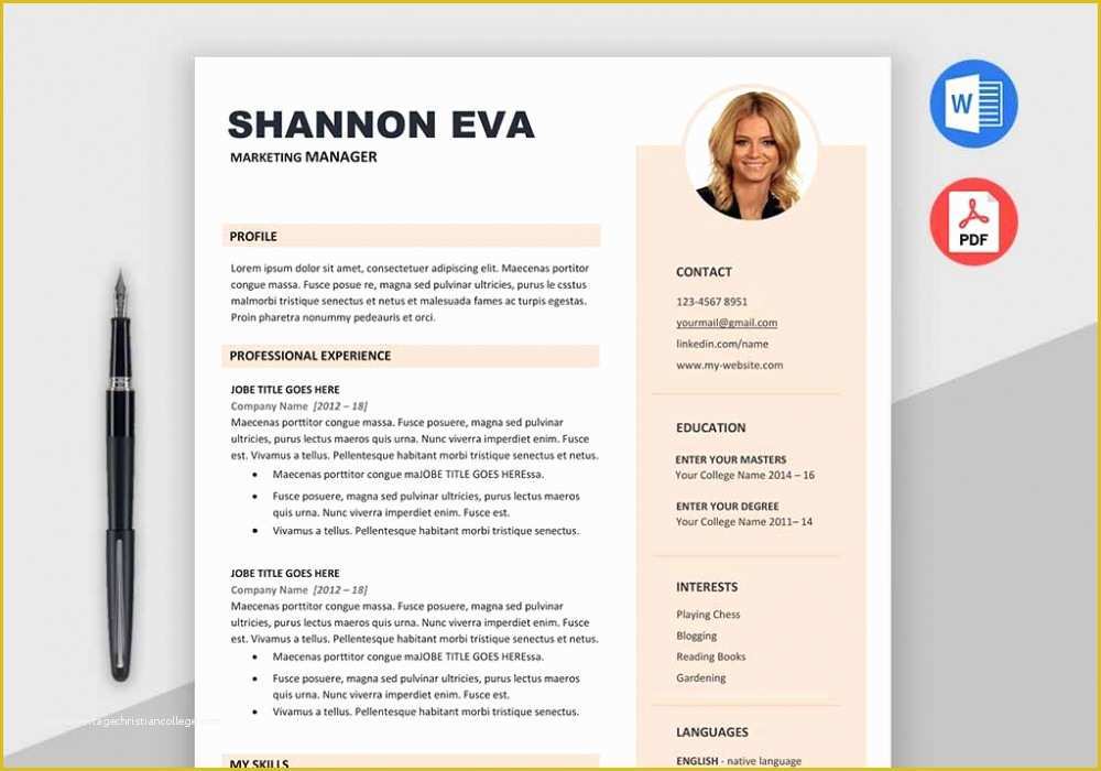 Creative Resume Templates for Word Free Of Shine Free Creative Resume Template Microsoft Word