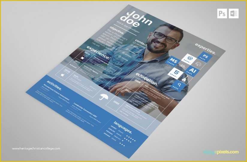Creative Resume Templates Free Download for Microsoft Word Of Free Creative Psd Resume Template