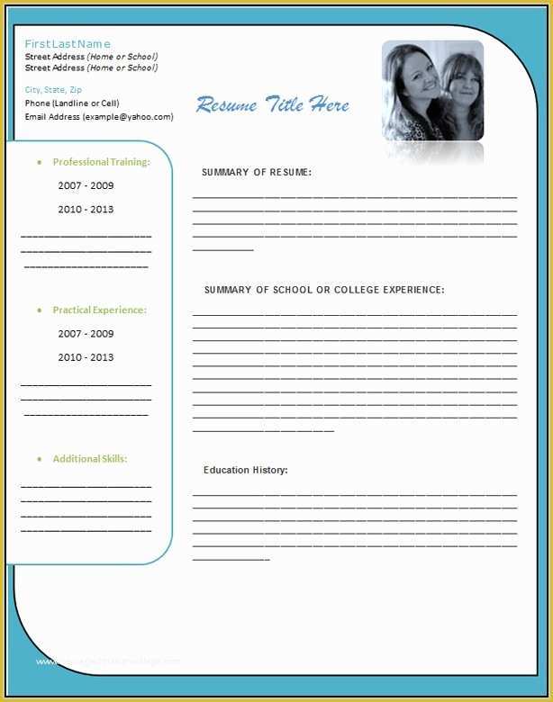 Creative Resume Templates Free Download for Microsoft Word Of Resume Template Free Download Microsoft Resume Resume