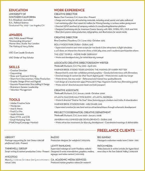 Creative Resume Templates Free Download Of 8 Creative Resume Templates – Free Samples Examples