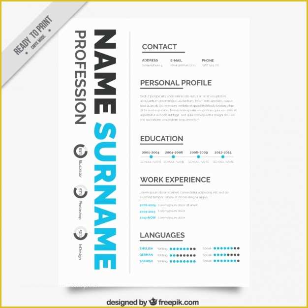 Creative Resume Templates Free Download Of Creative Resume Template Vector
