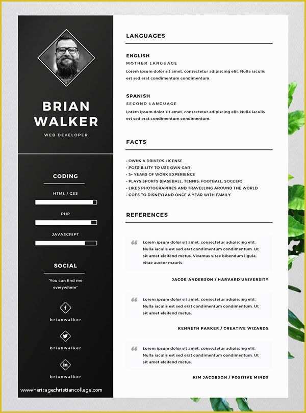 Creative Word Resume Templates Free Of 10 Best Free Resume Cv Templates In Ai Indesign Word