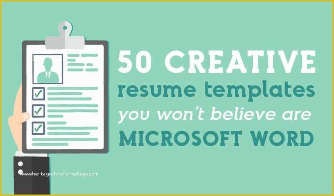 Creative Word Resume Templates Free Of 50 Creative Resume Templates You Won T Believe are