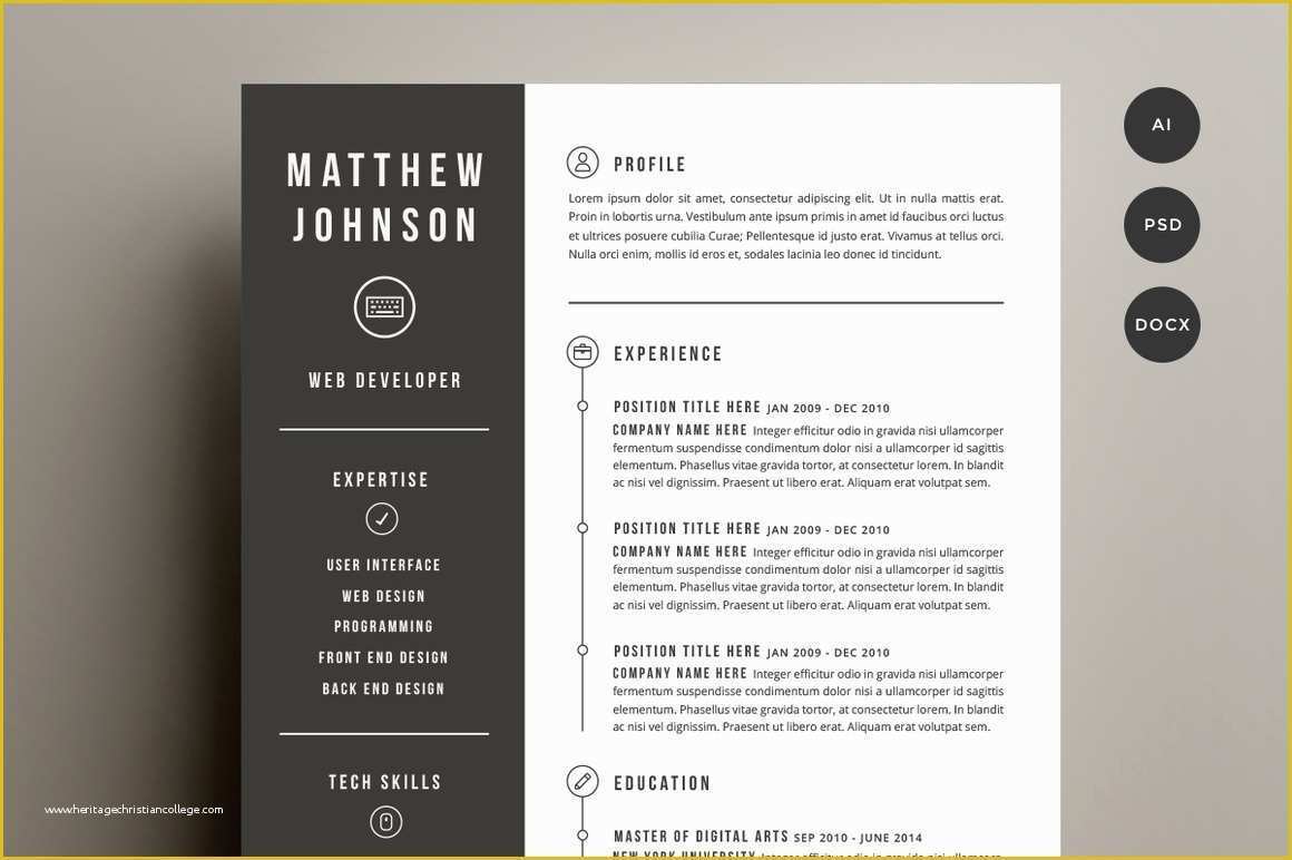 Creative Word Resume Templates Free Of Creative Resume Templates