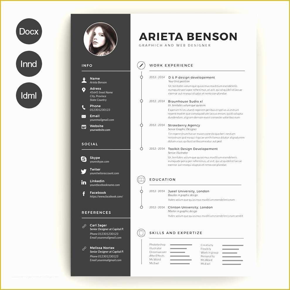 Creative Word Resume Templates Free Of Free Creative Resume Templates Sample