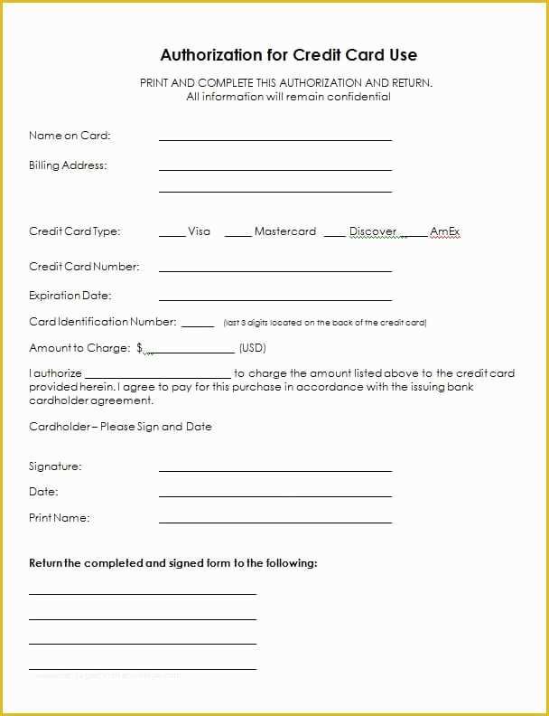 Credit Check Authorization form Template Free Of 5 Credit Card Authorization form Templates formats