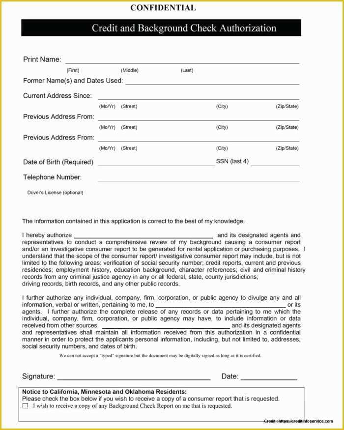 Credit Check Authorization form Template Free Of Ach Credit Authorization form Sample Templates Resume
