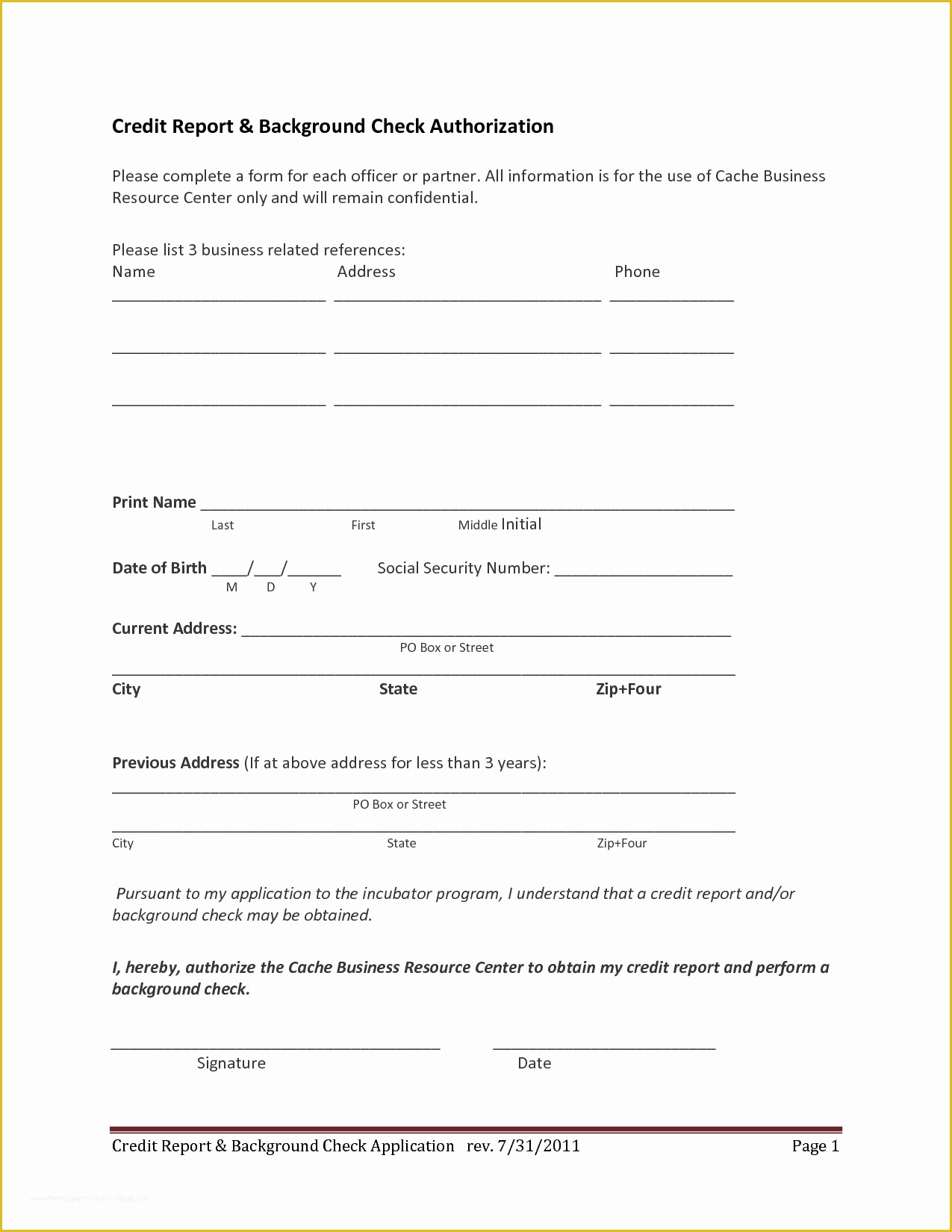 Credit Check Authorization form Template Free Of Best S Of Credit Authorization form Template Credit