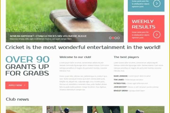 Cricket Website Templates Free Download Of 30 soccer Club Website themes &amp; Templates