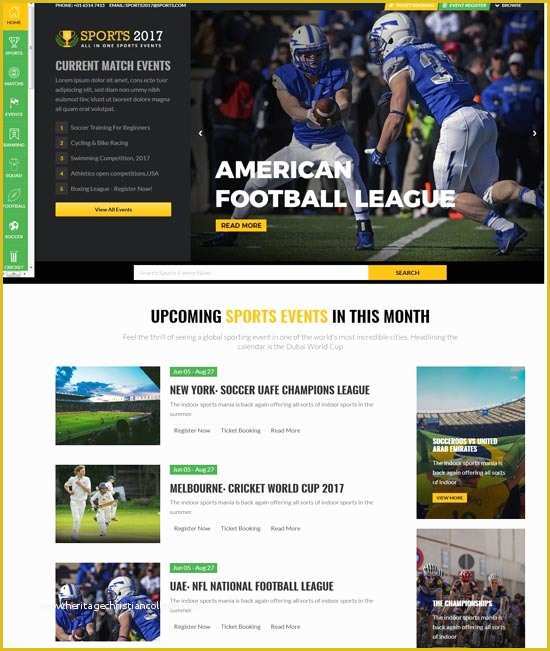 Cricket Website Templates Free Download Of 40 Best Sport Website Templates Free & Premium