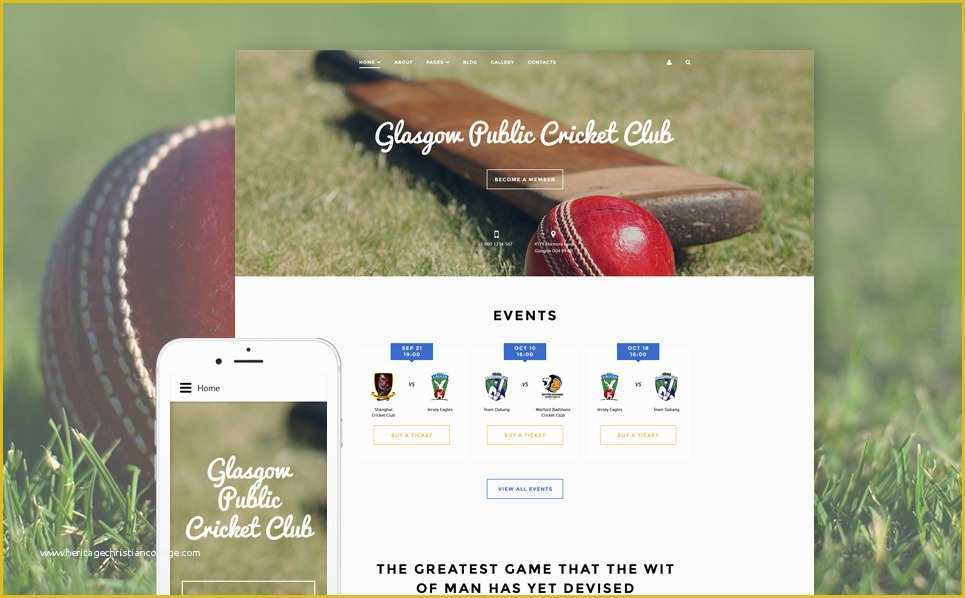 Cricket Website Templates Free Download Of Cricket Club Joomla Template