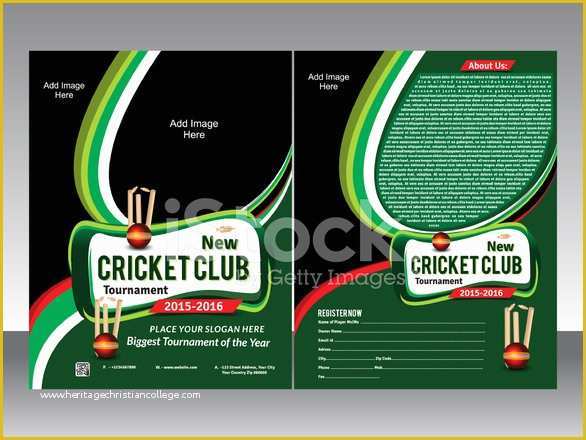 Cricket Website Templates Free Download Of Cricket Flyer Template Stock Vector Free