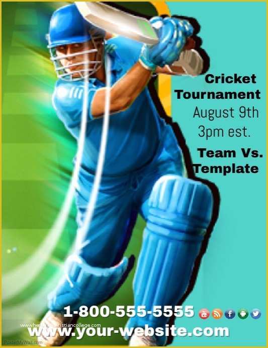 Cricket Website Templates Free Download Of Cricket tournament Template