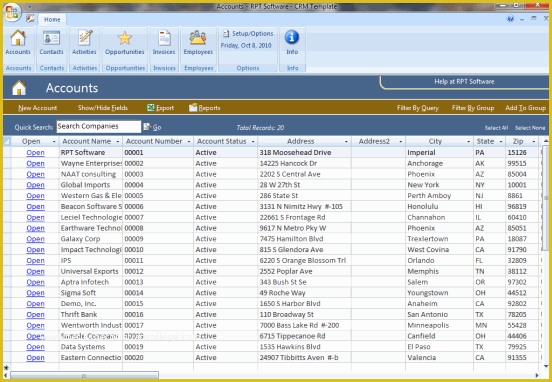 Crm Template Free Download Of Access Template Screenshots